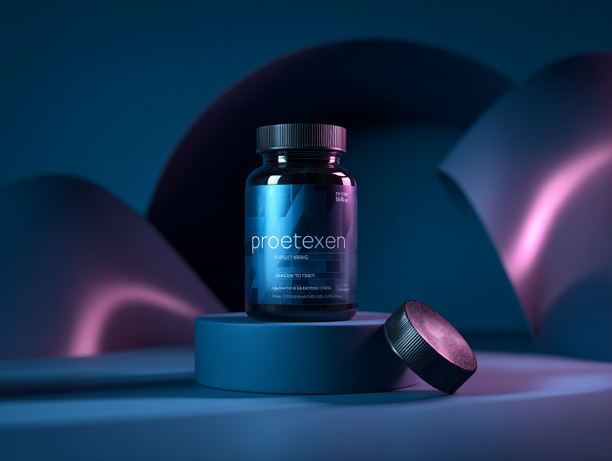 Cutia produsului ProExten - supliment natural pentru îmbunătățirea circulației pe fundal neutru